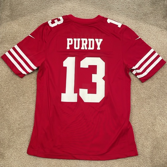 Brock Purdy San Francisco 49ers Nike Super Bowl LVIII Game Jersey NWOT Scarlet - Picture 6 of 9